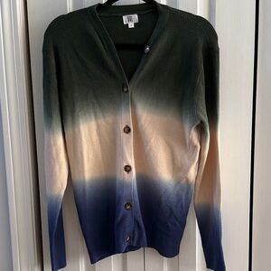 YAL  Green and Blue Ombre Button Down Shirt